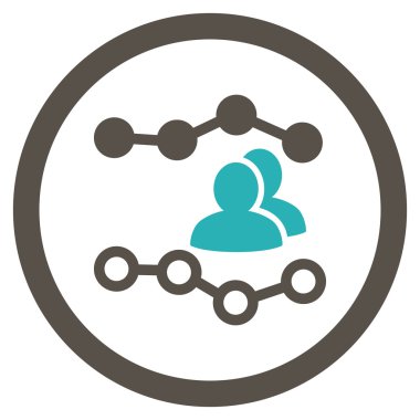 İnsanlar grafikleri vektör simge yuvarlak