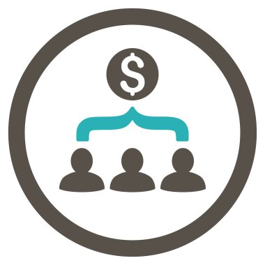 Satış Huni yuvarlak vektör simgesi