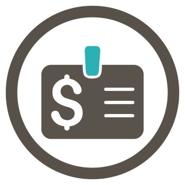 Doları rozet yuvarlak vektör simgesi