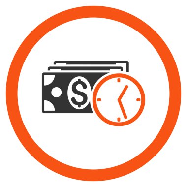 Kredi yuvarlak vektör simgesi