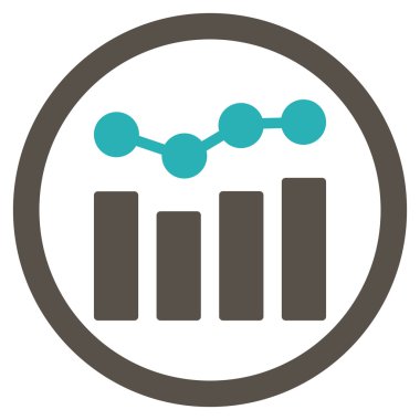 Grafikler yuvarlak vektör simgesi