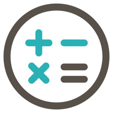 Hesap makinesi yuvarlak vektör simgesi