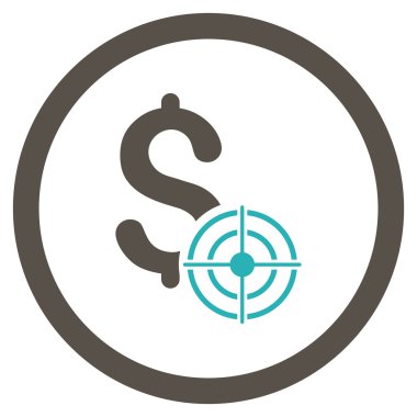 İş hedef yuvarlak vektör simgesi