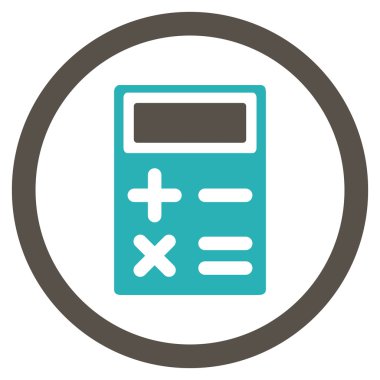 Hesap makinesi yuvarlak vektör simgesi