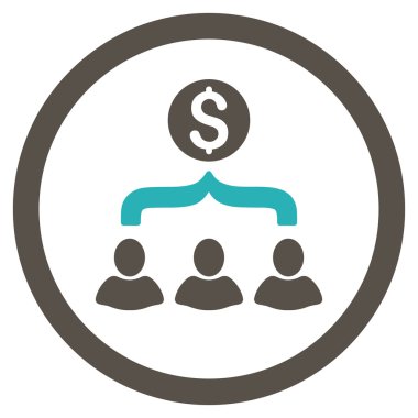 Satış Huni yuvarlak vektör simgesi