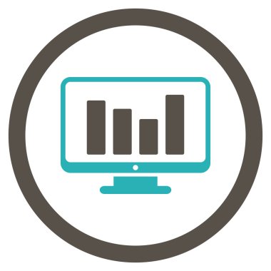 Çubuk yuvarlak vektör simge izleme grafiği