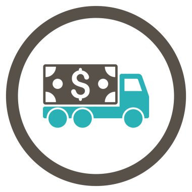 Nakit teslimat yuvarlak vektör simgesi