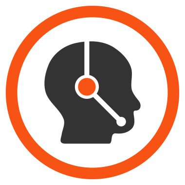 Çağrı Merkezi operatörü yuvarlak vektör simgesi