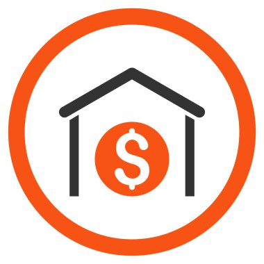 Para depolama yuvarlak vektör simgesi