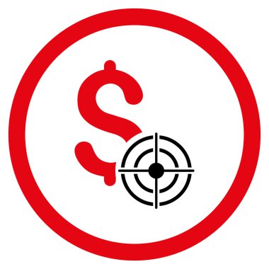 İş hedef yuvarlak vektör simgesi