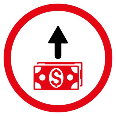 Banknot yuvarlak vektör simge göndermek