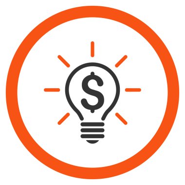 Elektrik ışık fiyat vektör simge yuvarlak