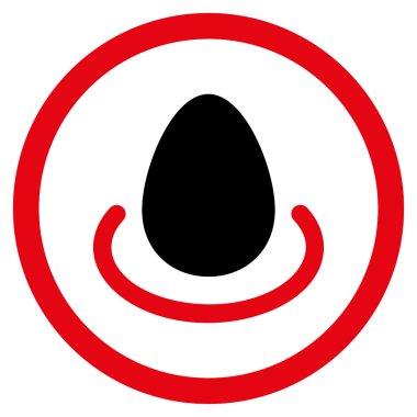 Mevduat yumurta yuvarlak vektör simgesi