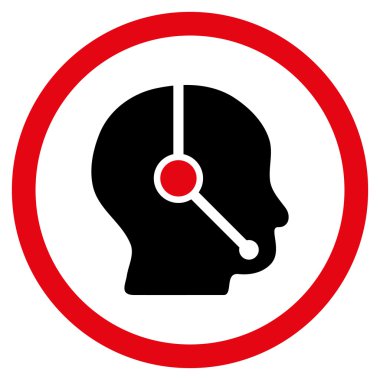 Çağrı Merkezi operatörü yuvarlak vektör simgesi