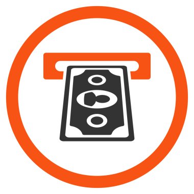 Ödeme Terminal yuvarlak vektör simgesi