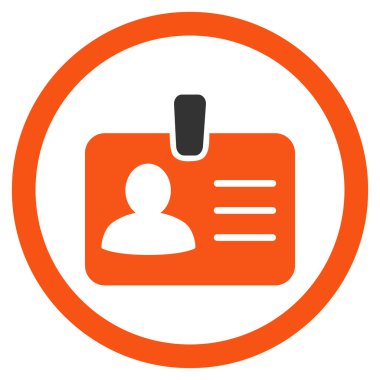 Kişi rozet yuvarlak vektör simgesi