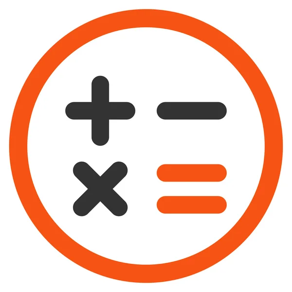 Kalkulačka zaoblené vektorové ikony — Stockový vektor