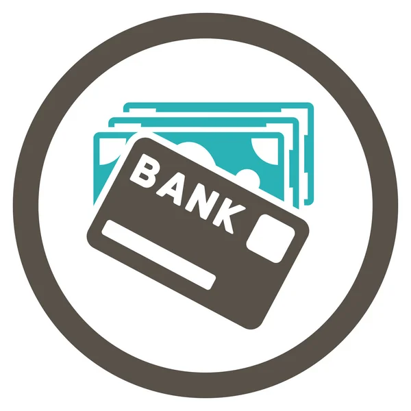 Kreditgeld gerundet Vektor-Symbol — Stockvektor