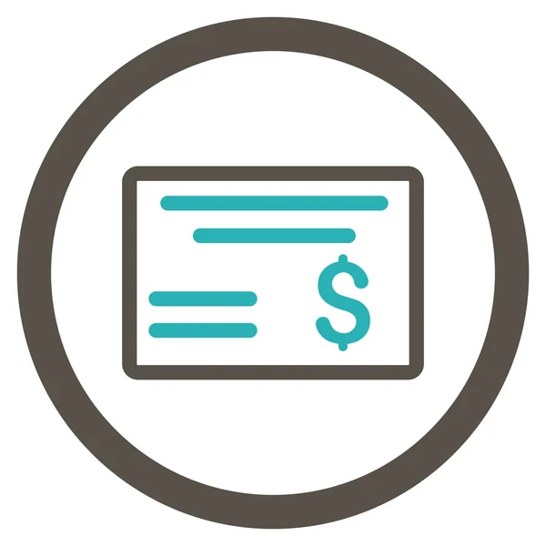 Dollar Cheque Rounded Vector Icon — Stock Vector