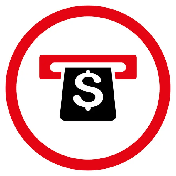Ícone arredondado do vetor do terminal de pagamento — Vetor de Stock