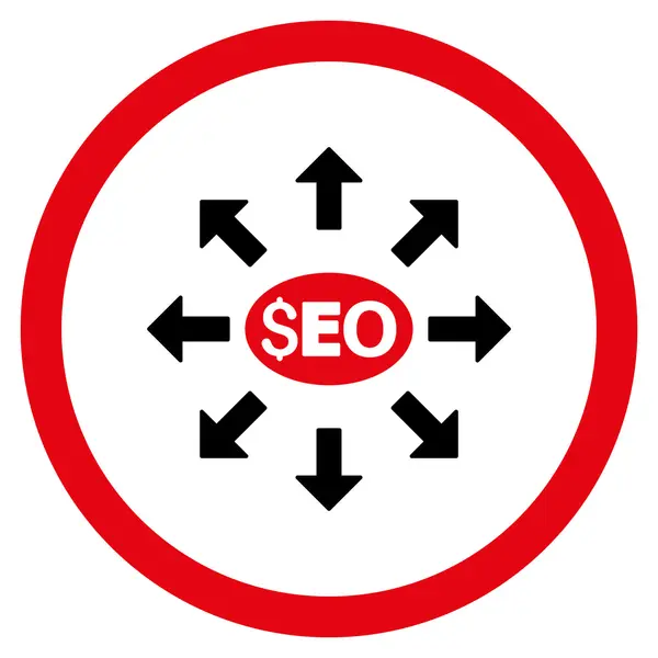 SEO Distribution rundade vektor symbol — Stock vektor