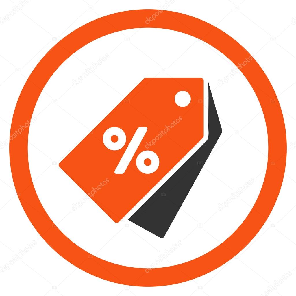 Percent Discount Tags Rounded Vector Icon