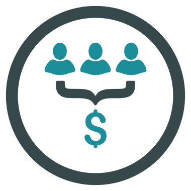 Satış filtre yuvarlak vektör simgesi