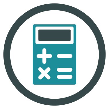 Hesap makinesi yuvarlak vektör simgesi