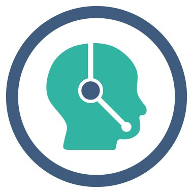 Çağrı Merkezi operatörü yuvarlak vektör simgesi