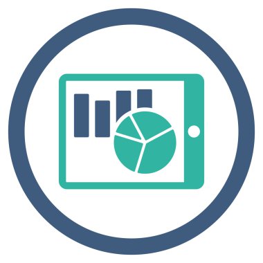 Pda yuvarlak vektör simge listeleri