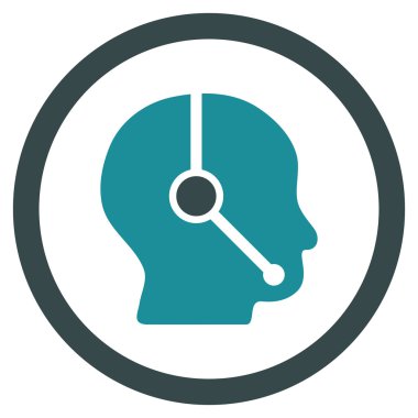 Çağrı Merkezi operatörü yuvarlak vektör simgesi