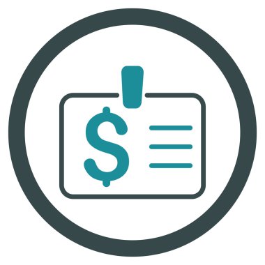 Doları rozet yuvarlak vektör simgesi