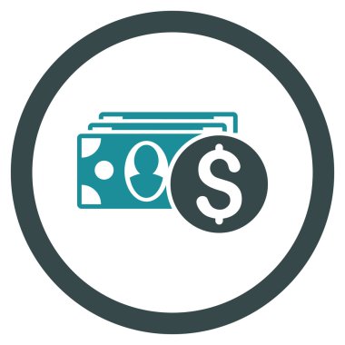 Nakit yuvarlak vektör simgesi