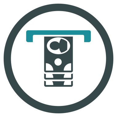 Banknot yuvarlak vektör simge çekilme