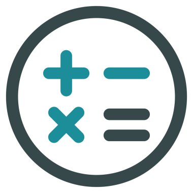 Hesap makinesi yuvarlak vektör simgesi