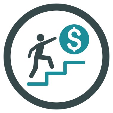 İş adımları yuvarlak vektör simgesi