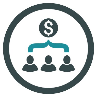 Satış Huni yuvarlak vektör simgesi