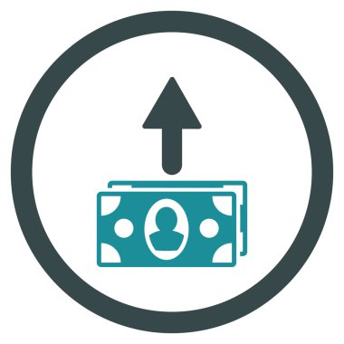 Harcama Banknotlar Yuvarlak Vektör Simgesi