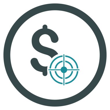 İş hedef yuvarlak vektör simgesi