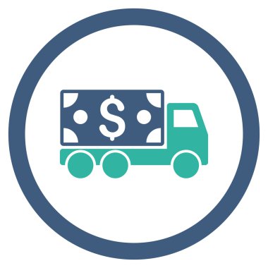 Nakit teslimat yuvarlak vektör simgesi