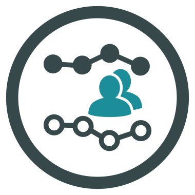 İnsanlar grafikleri vektör simge yuvarlak