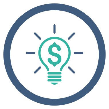 Elektrik ışık fiyat vektör simge yuvarlak