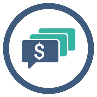 Para iletileri yuvarlak vektör simgesi