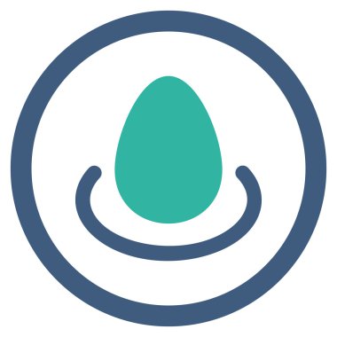 Mevduat yumurta yuvarlak vektör simgesi