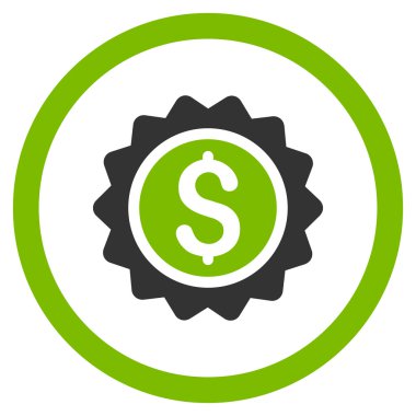 Damga yuvarlak vektör simge bankacılık