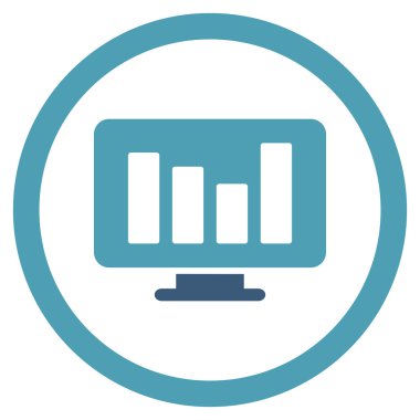 Çubuk yuvarlak vektör simge izleme grafiği