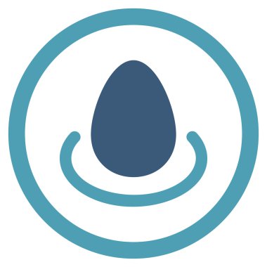 Mevduat yumurta yuvarlak vektör simgesi