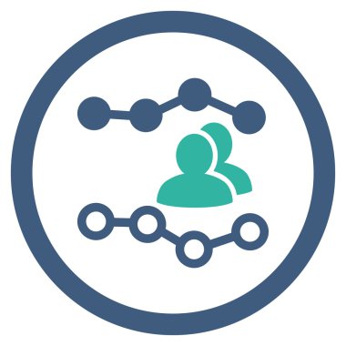 İnsanlar grafikleri vektör simge yuvarlak