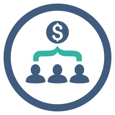 Satış Huni yuvarlak vektör simgesi