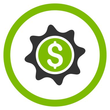 Para etiket yuvarlak vektör simgesi